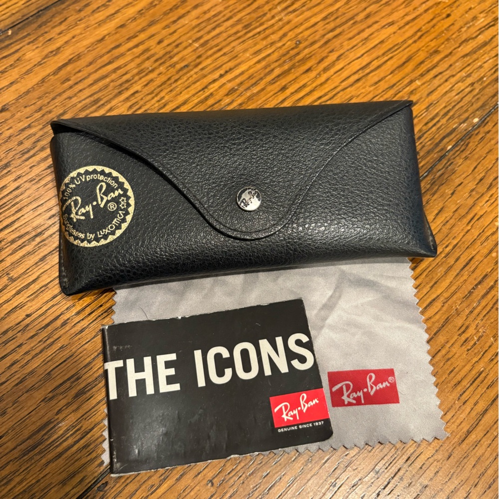 GUC Ray-Ban Black Leather Sunglasses Case (case only)